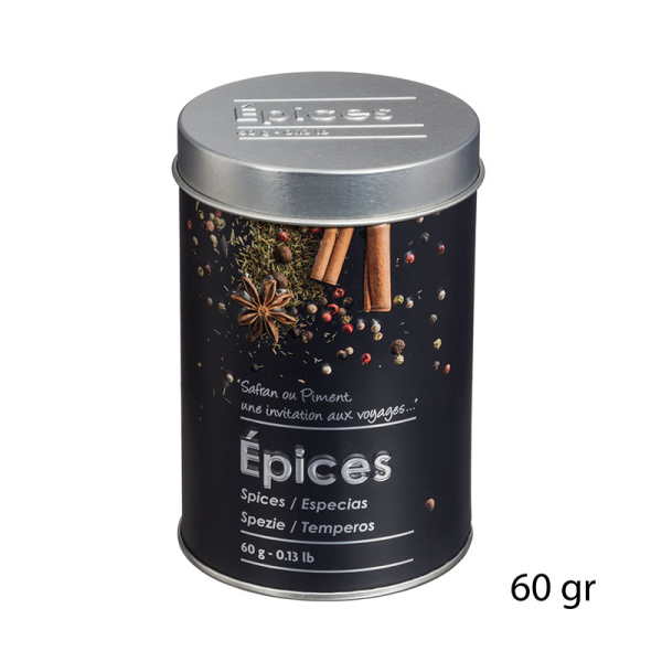 Βάζο Για Μπαχαρικά 60gr F-V Spice Box Black 136301