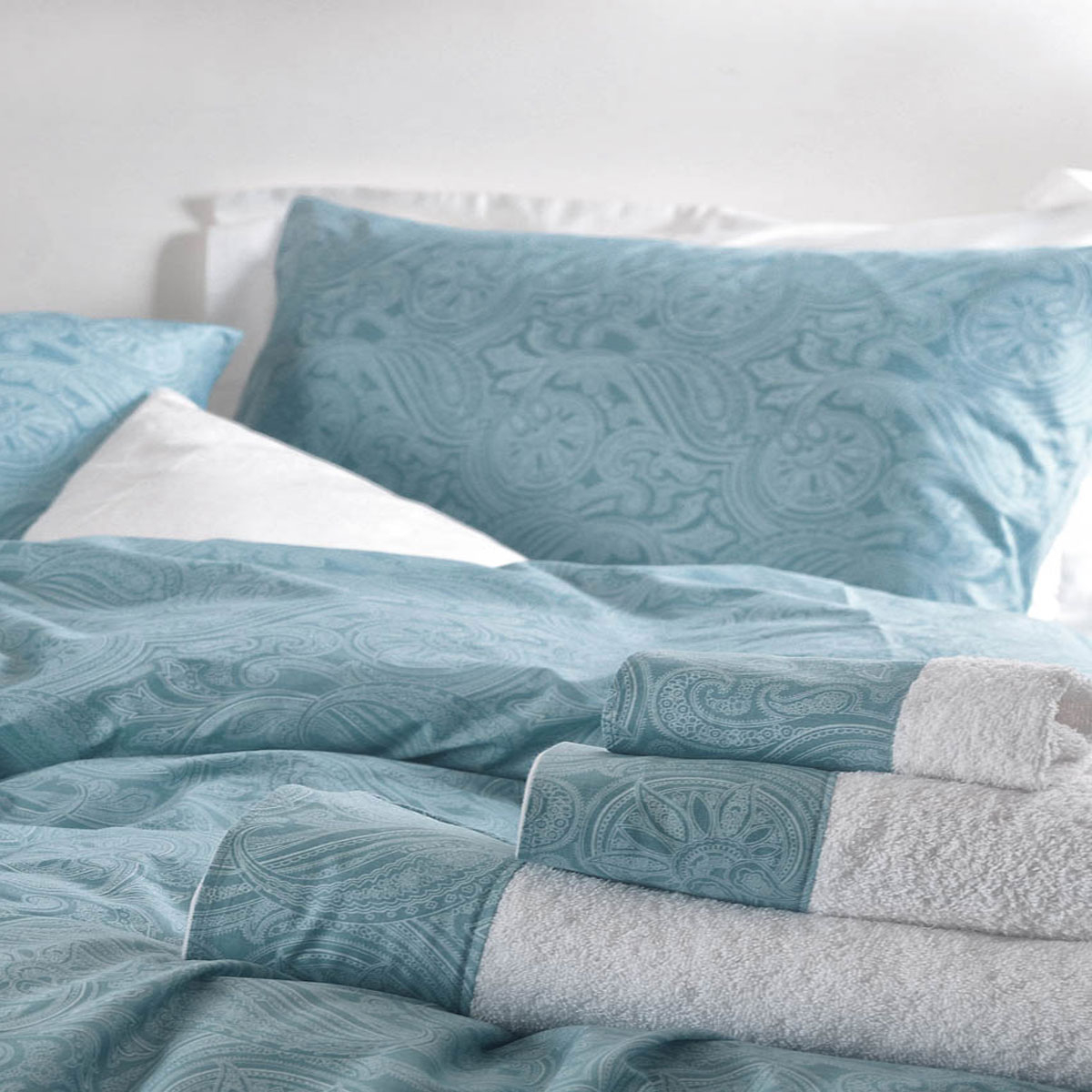 Παπλωματοθήκη Μονή (Σετ 160X250) Rythmos Diva Charisma Turquoise Home Λευκά Είδη Κρεβατοκάμαρας Παπλωματοθήκες Μονές Spitishop