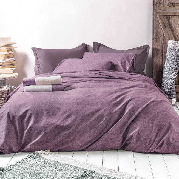 Παπλωματοθήκη Μονή (Σετ 160x250) Rythmos Diva Charisma Purple