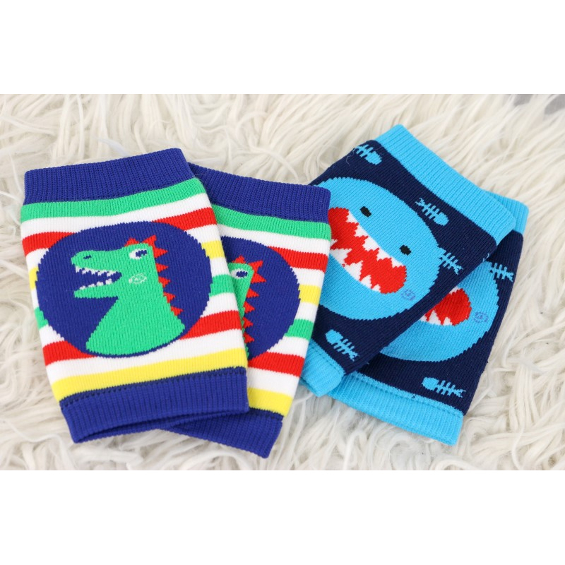 Επιγονατίδες για Μωρά (Σετ 2Τμχ) Zoocchini Sherman The Shark Devin Dinosaur Home Ένδυση Παιδική - Βρεφική Σπιτιού Παιδικά & Βρεφικά Αξεσουάρ Ένδυσης 
