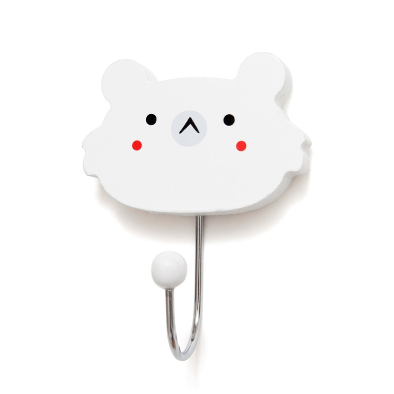 Κρεμαστράκι Τοίχου (7x6x1.2) Petit Monkey White Koala PTM-HKFWHITE