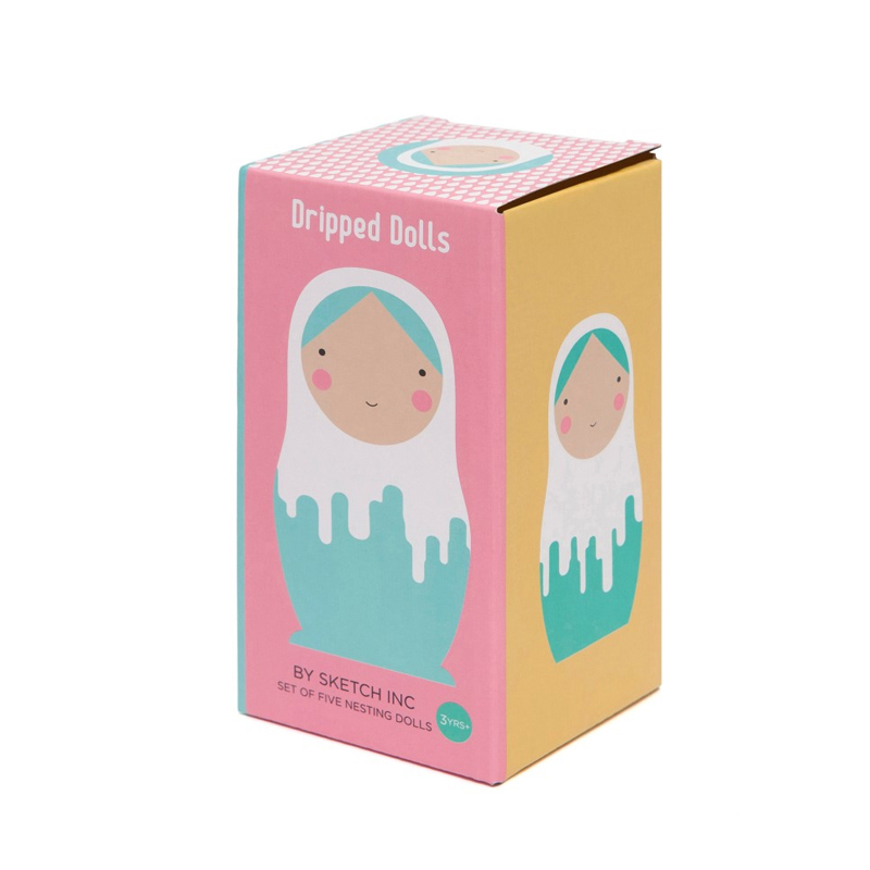 Ξύλινο Παιχνίδι Μπάμπουσκες (Σετ 5Τμχ) Petit Monkey Dripped Dolls Ptm-Nd6 Home Παιχνίδια Ξύλινα Spitishop