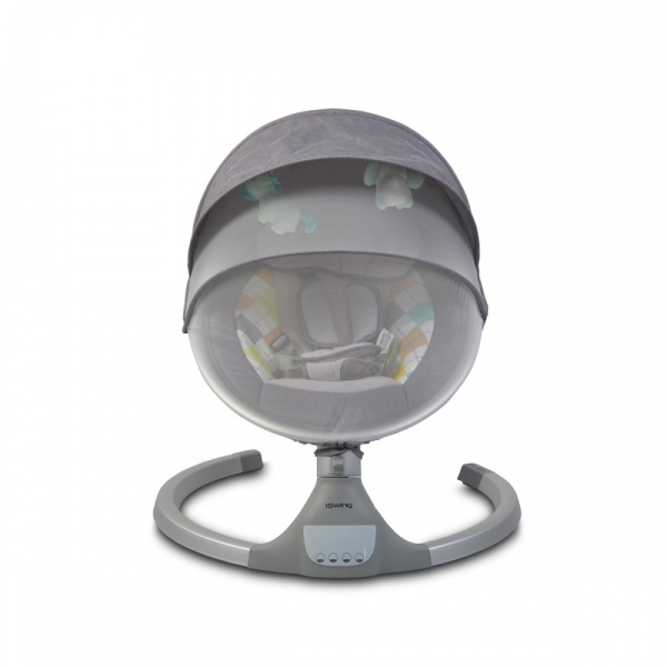 Ηλεκτρικό Ρηλάξ Με Μουσική (0-6 Μηνών/Έως 9kg) Cangaroo iSwing Light Grey