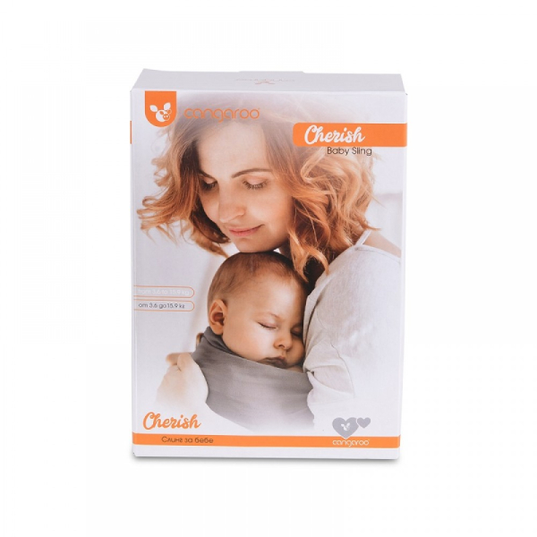 Μάρσιπος Wrap (4+ Μηνών/3.6-15.9kg) Cangaroo Cherish Pink