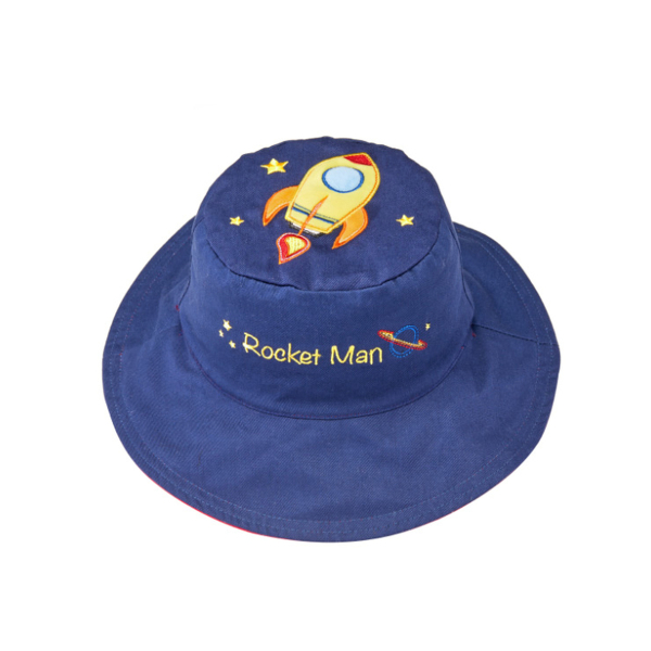 Παιδικό Καπέλο 2 Όψεων Με Προστασία UV FlapjackKids Διαστημόπλοιο