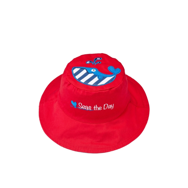 Παιδικό Καπέλο 2 Όψεων Με Προστασία UV FlapjackKids Φάλαινα