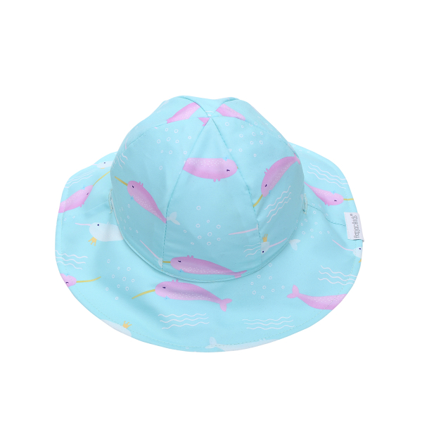 Παιδικό Καπέλο 2 Όψεων Με Προστασία UV FlapjackKids Φάλαινα/Μονόκερος