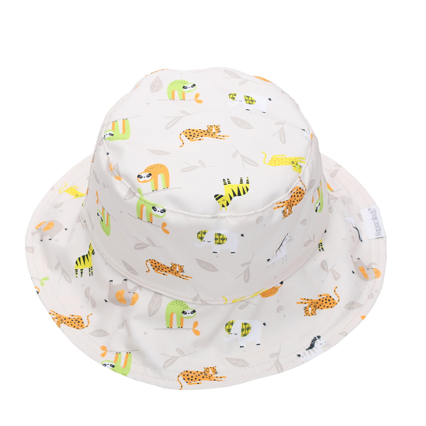 Παιδικό Καπέλο 2 Όψεων Με Προστασία UV FlapjackKids Grey Zoo