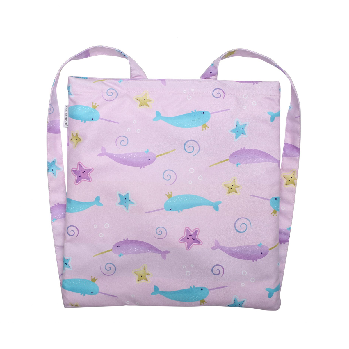 Παιδική Πετσέτα Θαλάσσης Microfiber 2 Όψεων (71X145) Flapjackkids Narwhal Starfish Home Πετσέτες Παιδικές Spitishop