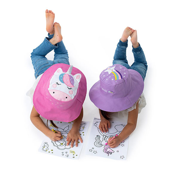 Παιδικό Καπέλο 2 Όψεων Με Προστασία UV FlapjackKids Unicorn/Star