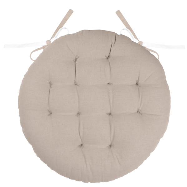 Μαξιλάρι Καρέκλας 2 Όψεων (Φ38) S-F Ronde Ecru/Lin CU1490071GAL-R