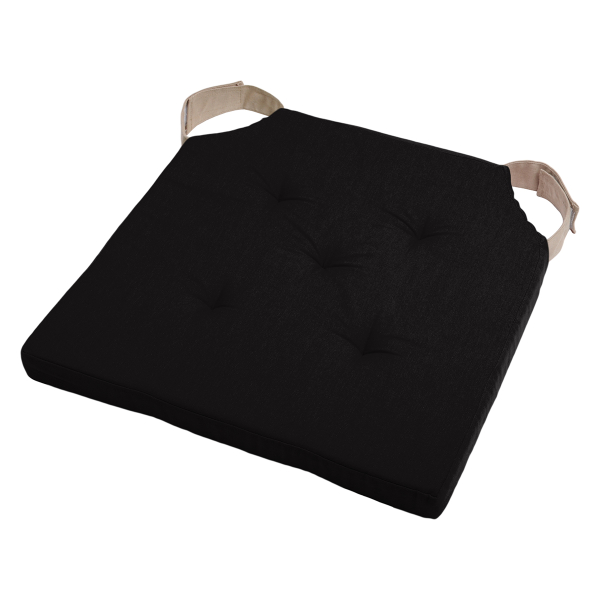 Μαξιλάρι Καρέκλας (38x38x4) S-F Duo Noir/Lin CU1490261GAL-V