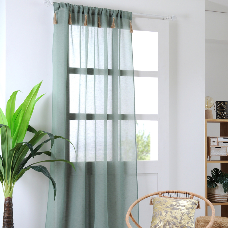 Κουρτίνα (140x260) Με Τούνελ S-F Ibiza Jade R6B220004VL