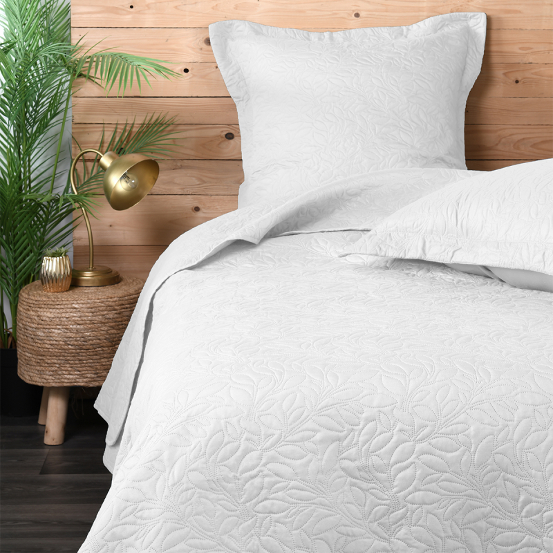 Κουβερλί Υπέρδιπλο (220x240) + Διακοσμητικές Μαξιλαροθήκες S-F Cassandre Blanc P4A616005