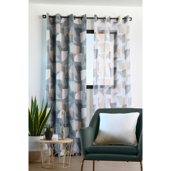 Κουρτίνα (140x260) Με Τρουκς S-F Quantum Multicolore R6C380001