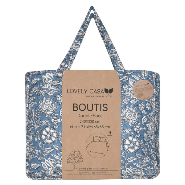 Κουβερλί Υπέρδιπλο 2 Όψεων (220x240) + Διακοσμητικές Μαξιλαροθήκες S-F Julianne P4C303001 Bleu