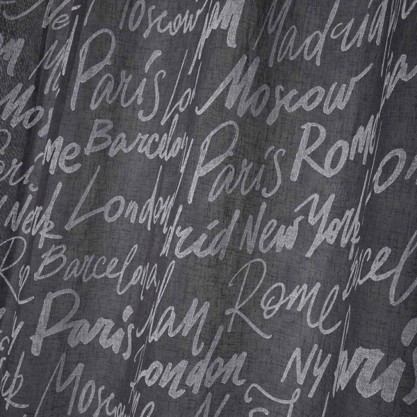 Κουρτίνα (140x260) Με Τρουκς S-F Capitales Anthracite R6C432002VL