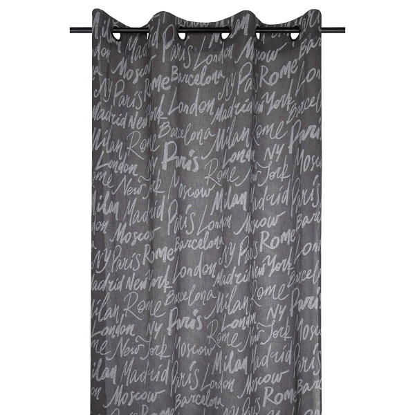 Κουρτίνα (140x260) Με Τρουκς S-F Capitales Anthracite R6C432002VL