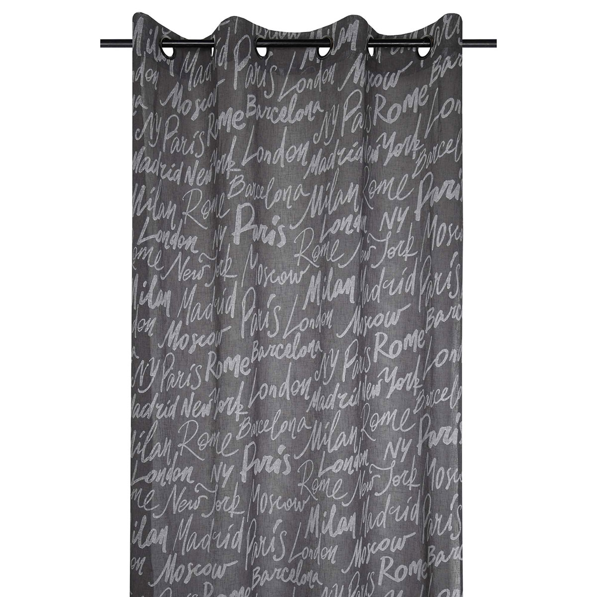 Κουρτίνα (140X260) με Τρουκς S-F Capitales Anthracite R6C432002Vl Home Κουρτίνες Σαλονιού Spitishop