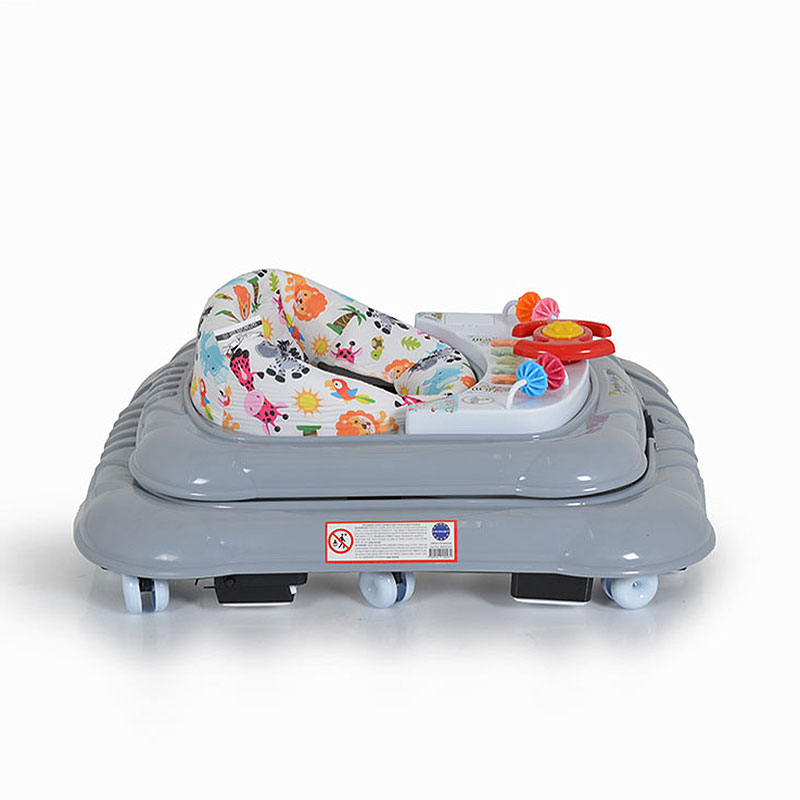 Στράτα (6+ Μηνών Έως 12Kg) Moni Jungle Fun Grey Home Παιχνίδια Περπατούρες - Στράτες Spitishop