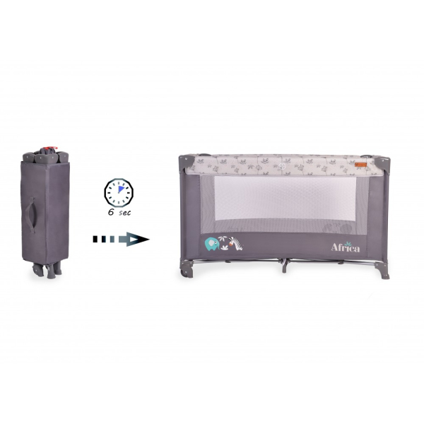 Παρκοκρέβατο (0+ Μηνών/Έως 15kg) Cangaroo Africa Grey