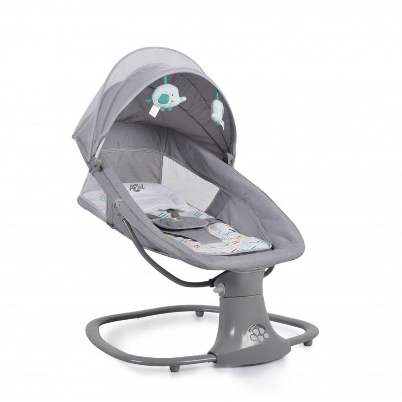 Ηλεκτρικό Ρηλάξ Με Μουσική (0-6 Μηνών/Έως 9kg) Cangaroo Axel Grey