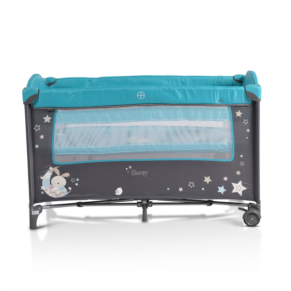 Παρκοκρέβατο 2 Θέσεων Με Αλλαξιέρα (0+ Μηνών/Έως 15kg) Moni Sleepy Turquoise