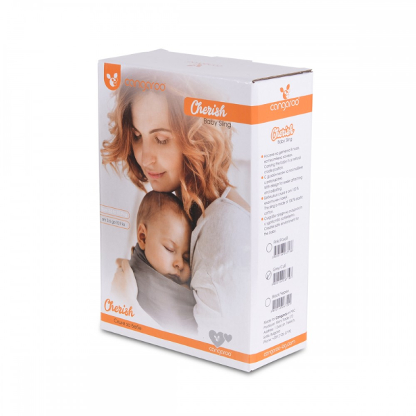 Μάρσιπος Wrap (4+ Μηνών/3.6-15.9kg) Cangaroo Cherish Black