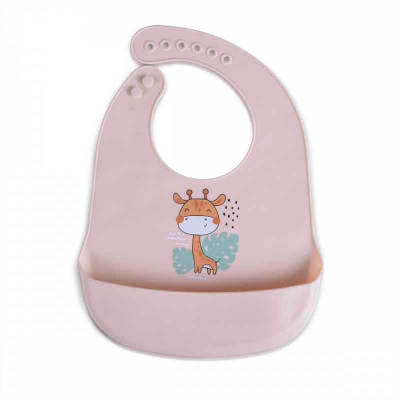 Σαλιάρα Σιλικόνης 4+ Μηνών (23x32) Cangaroo Rooibos Pink