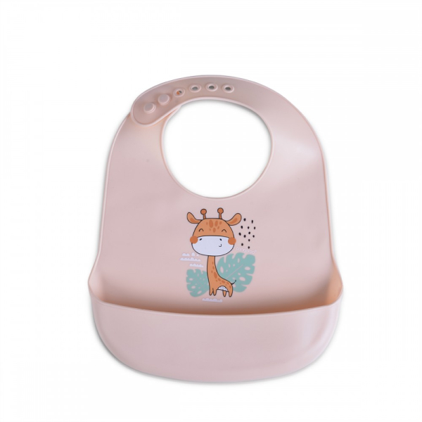 Σαλιάρα Σιλικόνης 4+ Μηνών (23x32) Cangaroo Rooibos Pink