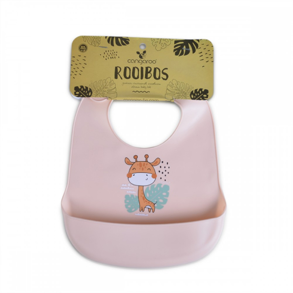 Σαλιάρα Σιλικόνης 4+ Μηνών (23x32) Cangaroo Rooibos Pink