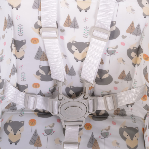 Καρεκλάκι Φαγητού Αναδιπλούμενο (6+ Μηνών/ Έως 15kg) Moni Scaut Grey