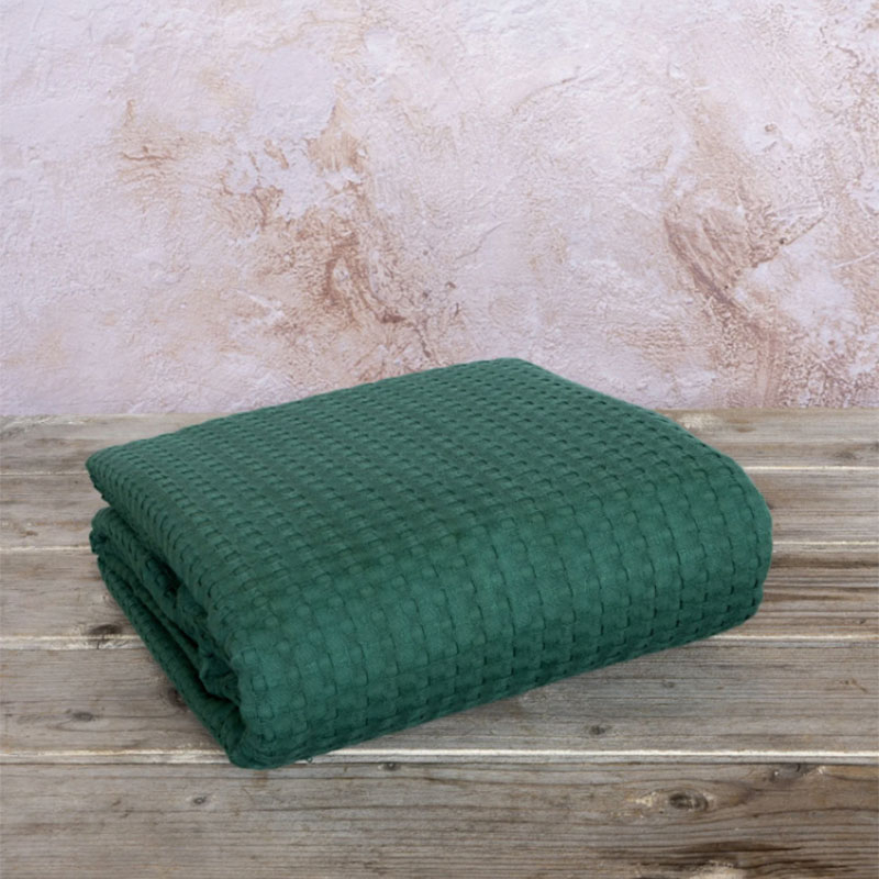 Κουβέρτα Πικέ Υπέρδιπλη Nima Bed Linen Habit Jungle Green