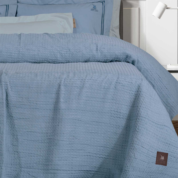 Κουβέρτα Πικέ Υπέρδιπλη (230x250) Greenwich Polo Club Solid 3400 Blue