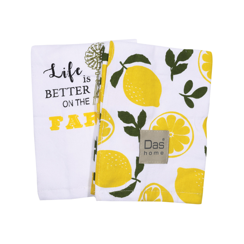 Ποτηρόπανα (Σετ 2τμχ) Das Home Kitchen 0638