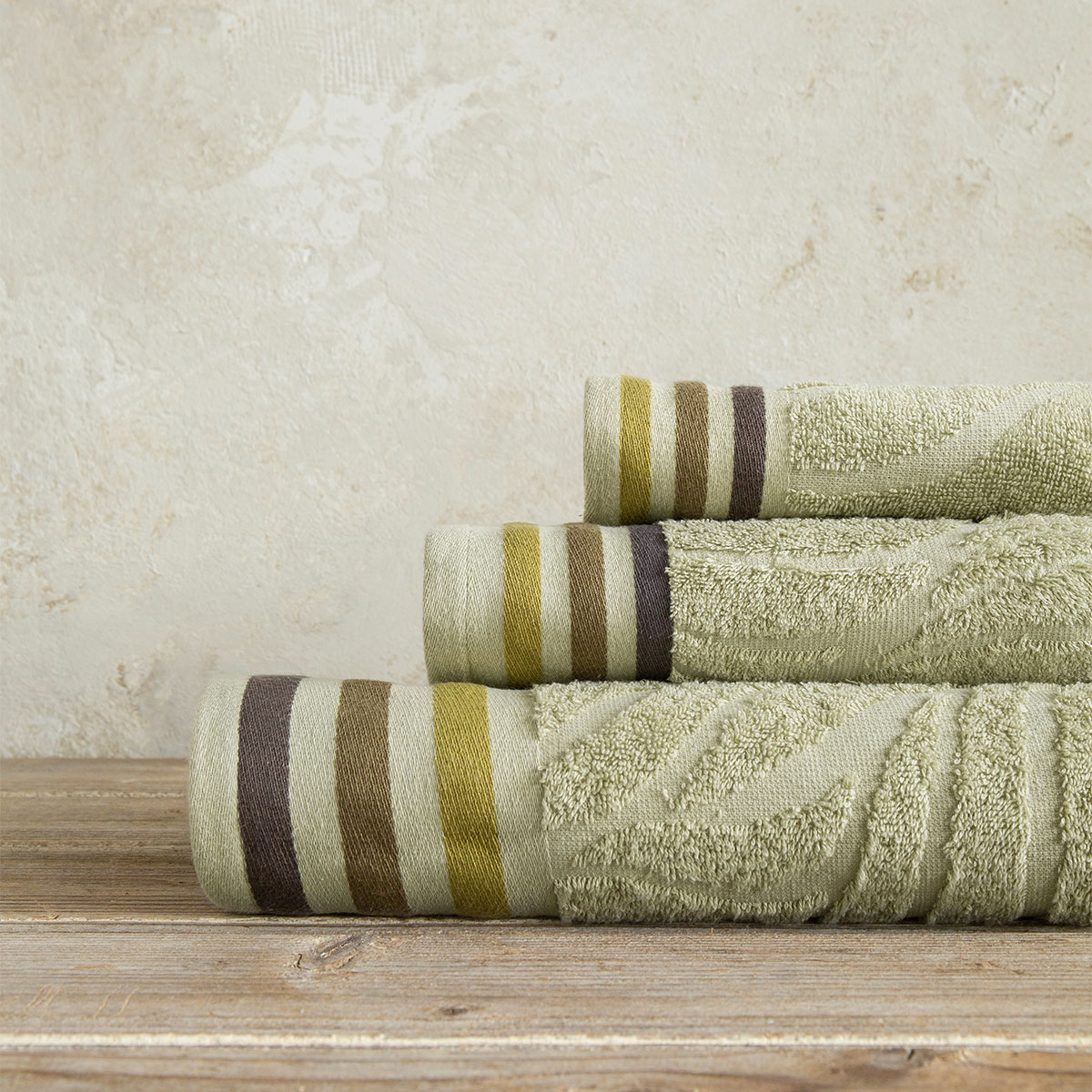 Πετσέτες Μπάνιου (Σετ 3Τμχ) Nima Nanea Light Khaki 480Gsm Home Λευκά Είδη Spitishop