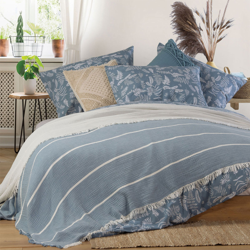 Κουβερτόριο Υπέρδιπλο (230x240) Nef-Nef Homeware Blue Collection Blue World