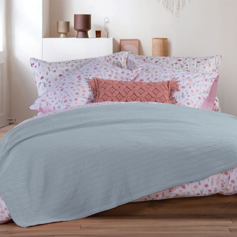 Κουβέρτα Πικέ Μονή (160x240) Nef-Nef Homeware Cool Mint