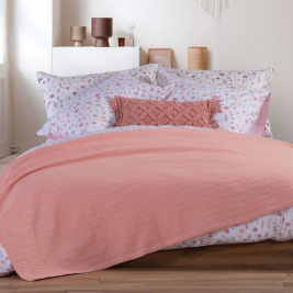 Κουβέρτα Πικέ Υπέρδιπλη (220x240) Nef-Nef Homeware Cool Salmon