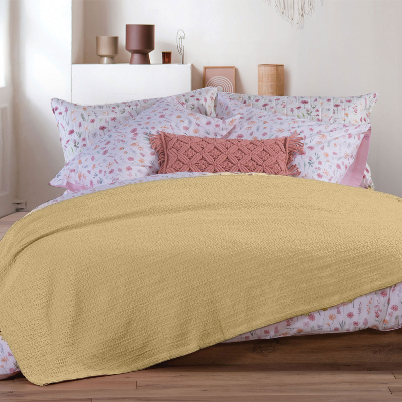 Κουβέρτα Πικέ Υπέρδιπλη (220x240) Nef-Nef Homeware Cool Honey