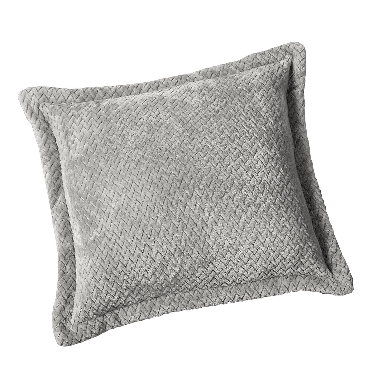 Κουβέρτα Fleece Υπέρδιπλη (220X240) + Διακοσμητική Μαξιλαροθήκη (Σετ) Guy Laroche Rombus Silver Home Λευκά Είδη Κρεβατοκάμαρας Κουβέρτες Υπέρδιπλες 