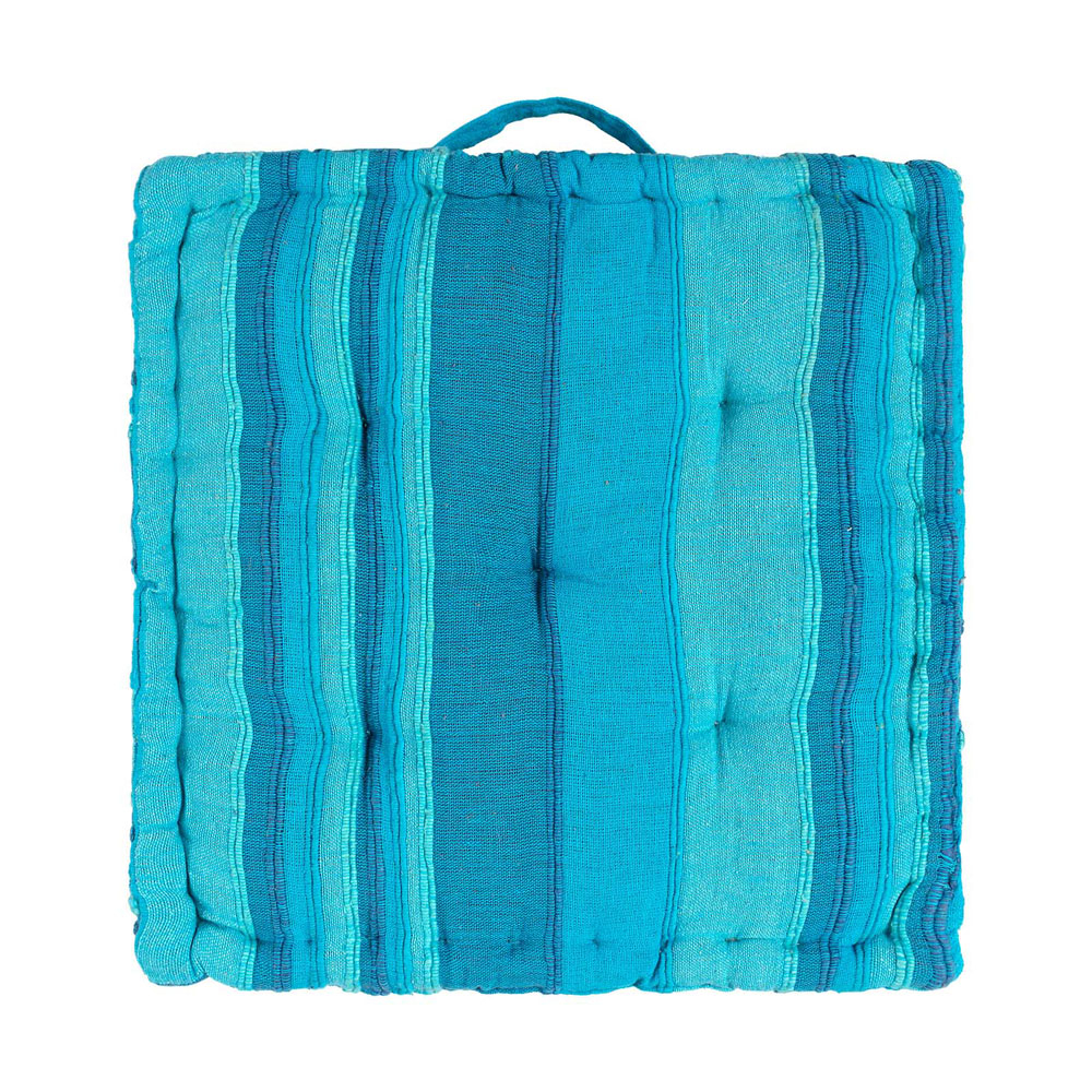 Μαξιλάρα Δαπέδου (45X45X8) Silk Fashion Kerala Βlue Home Λευκά Είδη Σαλονιού Μαξιλάρια Spitishop