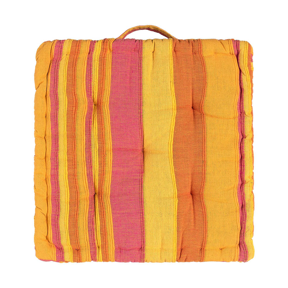 Μαξιλάρα Δαπέδου (45X45X8) Silk Fashion Kerala Yellow Home Λευκά Είδη Σαλονιού Μαξιλάρια Spitishop
