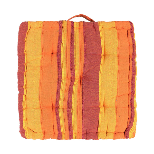 Μαξιλάρα Δαπέδου (45x45x8) Silk Fashion Kerala Orange