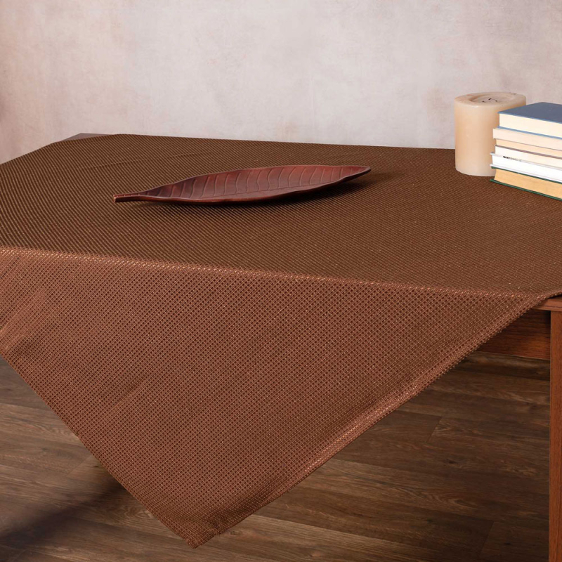 Τραπεζομάντηλο (175x175) Silk Fashion Nelly Brown