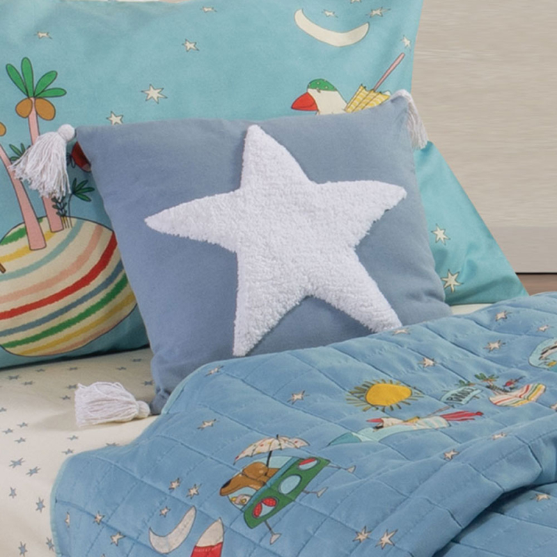 Διακοσμητικό Μαξιλάρι (35x35) Nef-Nef Homeware Hugging Star Blue
