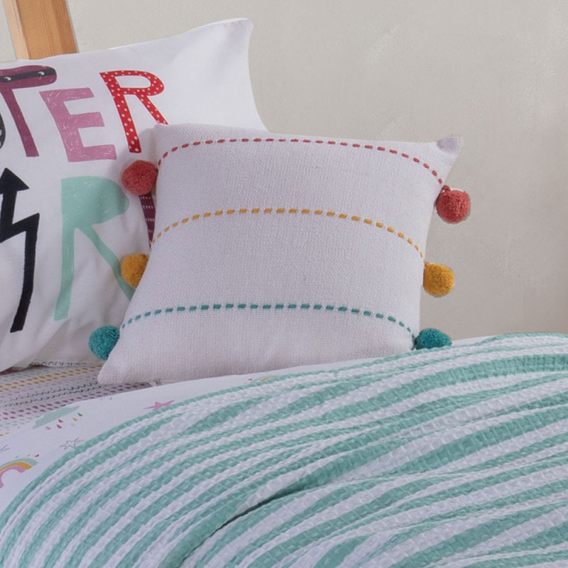 Διακοσμητικό Μαξιλάρι (35x35) Nef-Nef Homeware Line Coral/Yellow