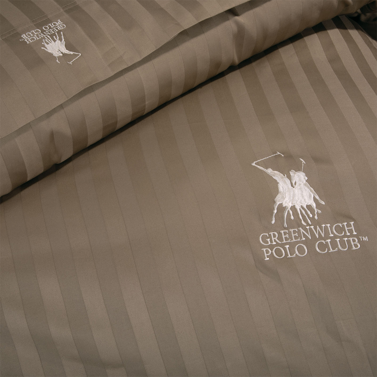 Παπλωματοθήκη Υπέρδιπλη (Σετ 220X240) Greenwich Polo Club Premium 2156 Chaki Home Λευκά Είδη Κρεβατοκάμαρας Παπλωματοθήκες Υπέρδιπλες King Size 