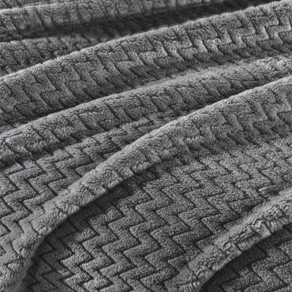 Κουβέρτα Fleece Μονή (160x220) + Διακοσμητική Μαξιλαροθήκη (Σετ) Guy Laroche Rombus Carbon