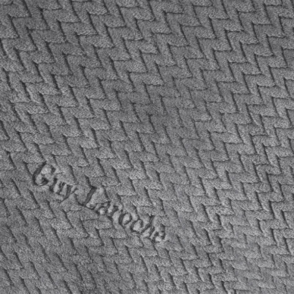 Κουβέρτα Fleece Υπέρδιπλη (220x240) + Διακοσμητική Μαξιλαροθήκη (Σετ) Guy Laroche Rombus Carbon